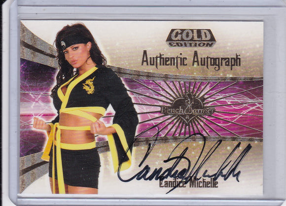 Candice Michelle 2007 Benchwarmer Gold Autograph card # 3 of 30