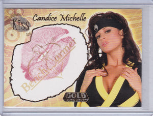Candice Michelle 2007 Benchwarmer Gold Kiss card # 4 of 24