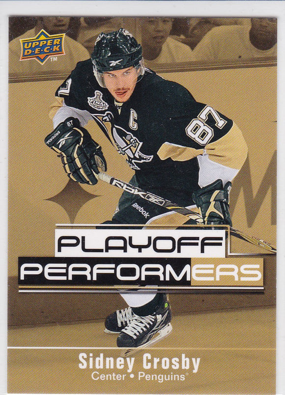Sidney Crosby 2009-10 Upper Deck Playoff Performers card PP13