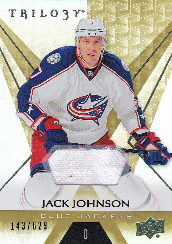 Jack Johnson 2016-17 Trilogy Jersey card #47 #d 143/629