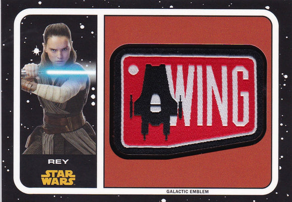 Star Wars Journey To The Last Jedi Rey A Wing Patch card MP-RE