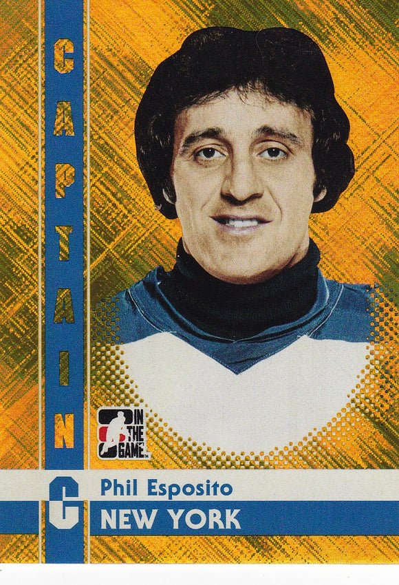 Phil Esposito 2011-12 ITG Captain C card # 63 Gold Parallel