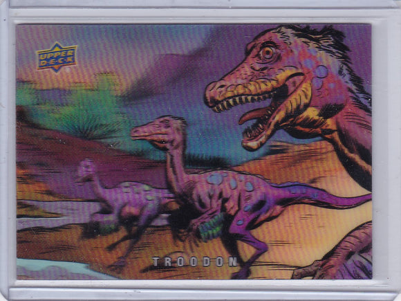2015 UD Dinosaurs 3-D Dinosaurs Predators card #31 Troodon