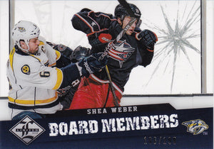 Shea Weber 2012-13 Limited Board Members card BM-7 #d 166/199