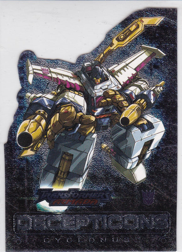 2003 Fleer Transformers Armada Die Cut Foil card 1 of 9 AD Cyclonus