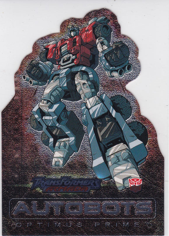 2003 Fleer Transformers Armada Die Cut Foil card 8 of 9 AD Optimus Prime