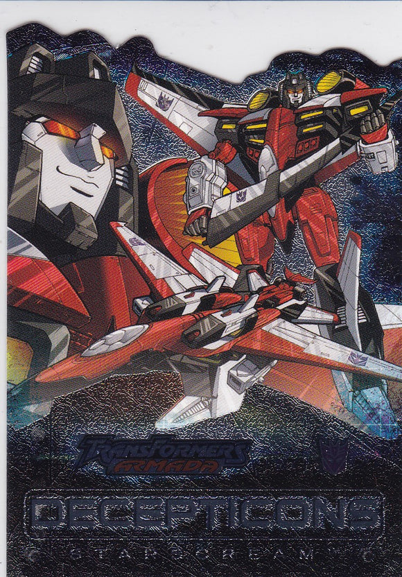 2003 Fleer Transformers Armada Die Cut Foil card 3 of 9 AD Starscream