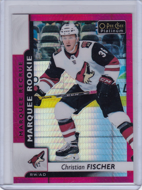 Christian Fischer 2017-18 O-Pee-Chee Platinum Rookie #198 Red Prism #d 022/199