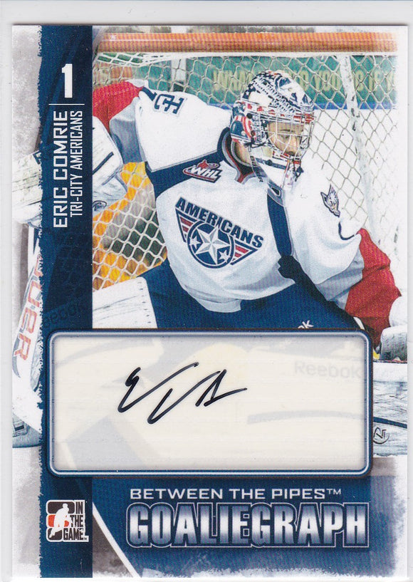 Eric Comrie 2013-14 Between The Pipes GoalieGraph Autograph card A-EC