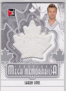 Shaun Sipos 2011 Canadiana Mega Memorabilia card MM-35