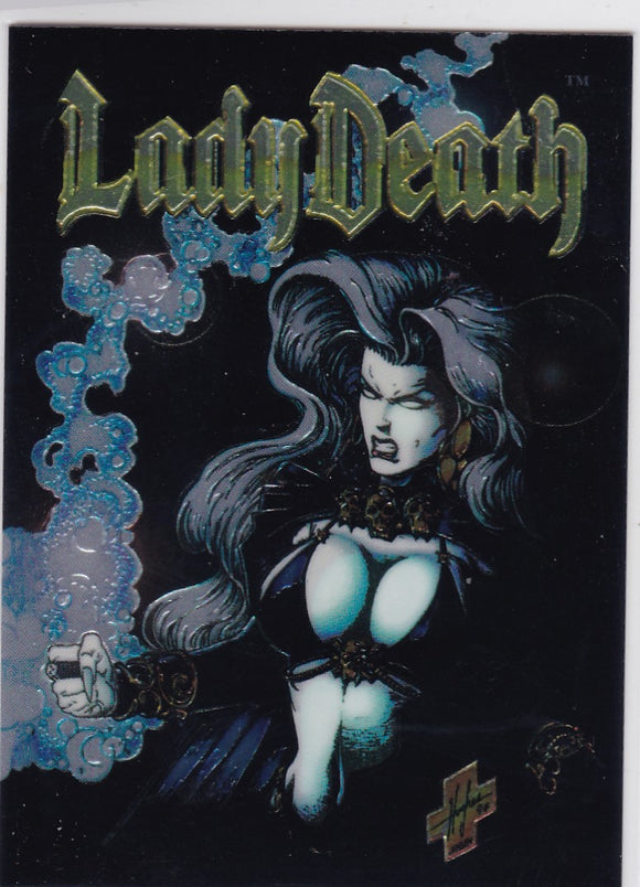 Lady Death Between Heaven and Hell Chromium Promo card