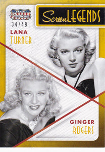 Lana Turner Ginger Rogers 2015 Americana Screen Legends #10 Gold #d 34/49