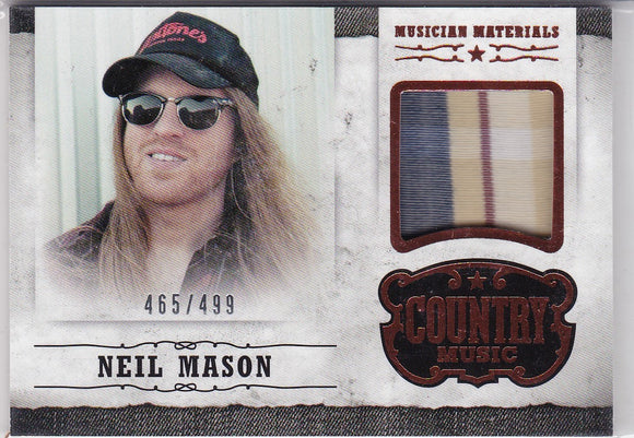 Neil Mason 2014 Panini Country Music Materials Relic M-NM #d 465/499
