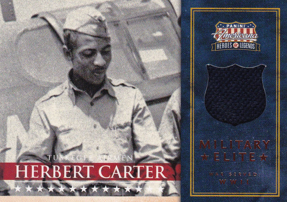 Americana Heroes & Legends Tuskegee Airmen Herbert Carter Relic #d 165/299