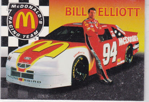 Bill Elliott 1996 Collect-A-Card Mcdonald's Racing Team Insert MBE-1