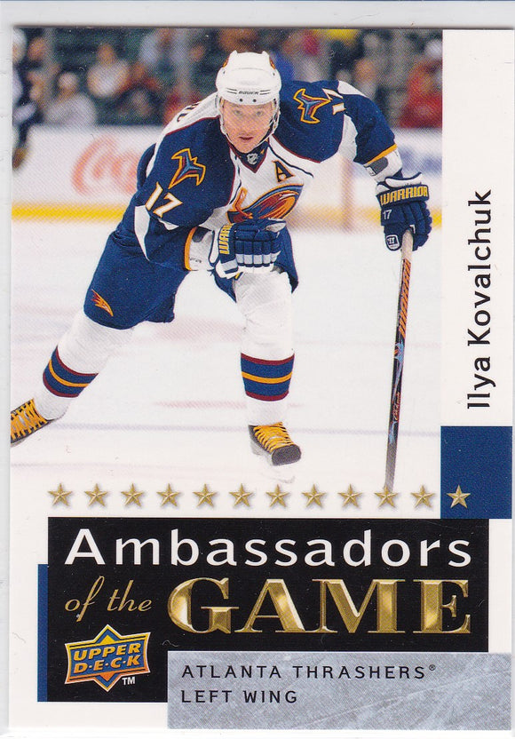 Ilya Kovalchuk 2009-10 Upper Deck Ambassadors Of The Game card AG51