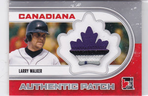 Larry Walker 2011 ITG Canadiana Authentic 4 Color Patch card AP-07