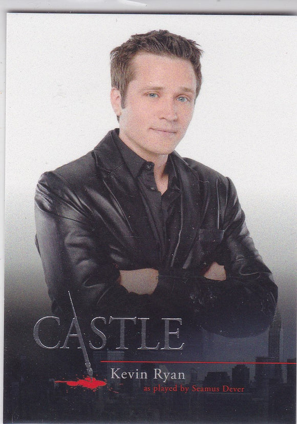 Castle Seasons 1 & 2 Character Bios Insert card C4 Kevin Ryan
