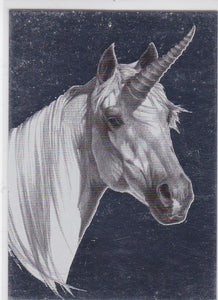 Boris & Julie: Strokes of Genius Silver Foil Insert card F4 Unicorn