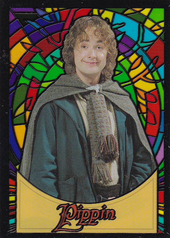 Lord Of The Rings Evolution Stained Glass Insert card S9 Pippin