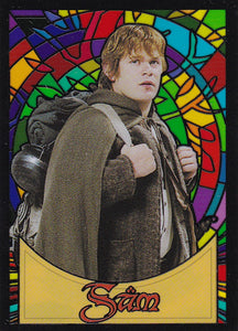 Lord Of The Rings Evolution Stained Glass Insert card S10 Sam
