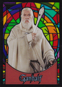 Lord Of The Rings Evolution Stained Glass Insert card S5 Gandalf