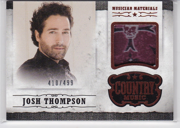 Josh Thompson 2014 Panini Country Music Musician Materials Relic M-JT 410/499