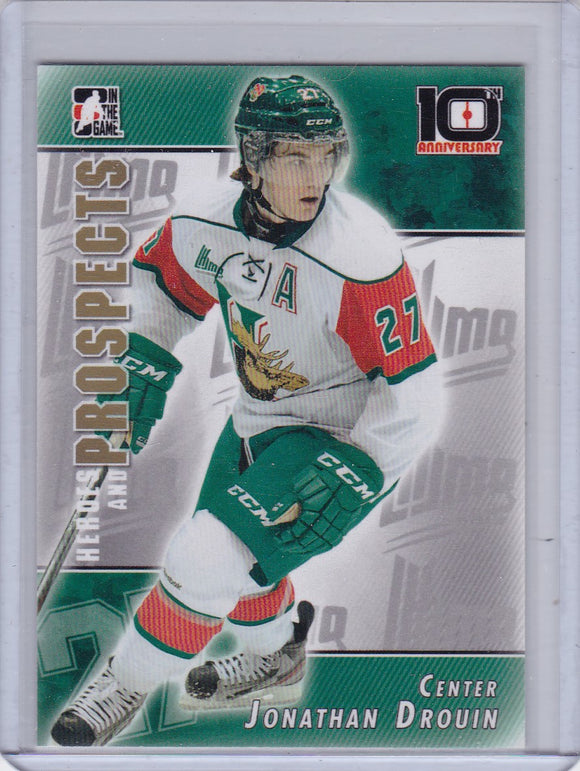 Jonathan Drouin 2013-14 Heroes And Prospects 10th Anniversary card T-16