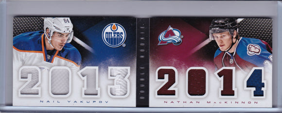 Nathan Mackinnon Nail Yakupov 2013-14 Playbook Double Rookie Book DR-YMK