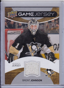 Brent Johnson 2012-13 Upper Deck Upper Deck Game Jersey card GJ-BJ