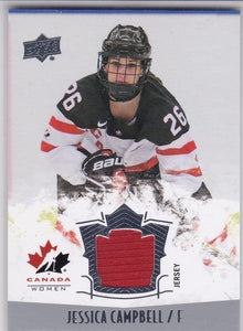 Jessica Campbell 2015-16 UD Team Canada Juniors Women Jersey card #143