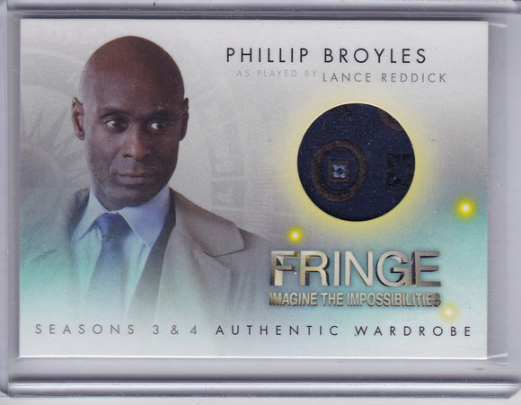Fringe Seasons 3 & 4 Lance Reddick as Phillip Broyles Costume card M23