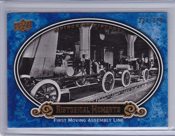 2009 A Piece Of History Baseball card #169 First Assembly Line Blue #d 227/299