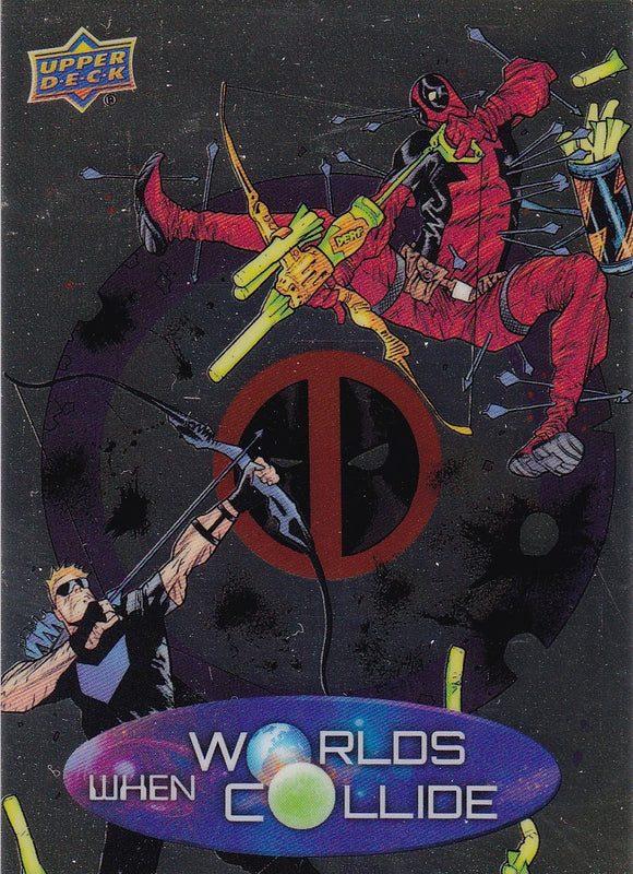 2015 Marvel Vibranium When Worlds Collide card WC-20 Hawkeye Vs Deadpool
