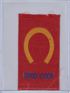 Imperial Tobacco Canada Woven Silk 1910-15 - Good Luck Horseshoe - Red