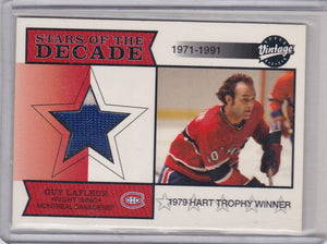 Guy Lafleur 2001-02 UD Vintage Stars Of The Decade Jersey card SD-GL