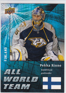 Pekka Rinne 2009-10 Upper Deck All World Team card AW20