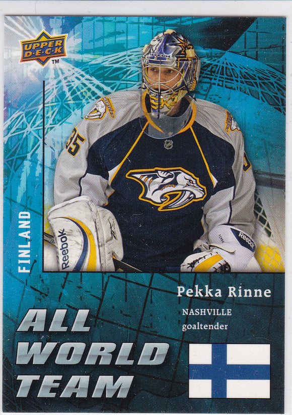 Pekka Rinne 2009-10 Upper Deck All World Team card AW20