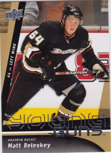 Matt Belesky 2009-10 Upper Deck Young Guns Rookie card #240