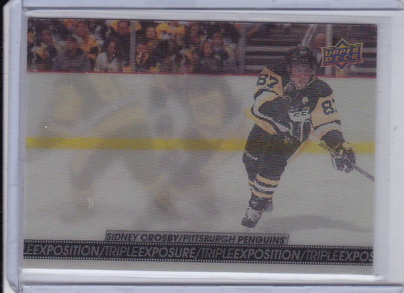 Sidney Crosby 2017-18 Tim Hortons Hockey Triple Exposure card TE-1