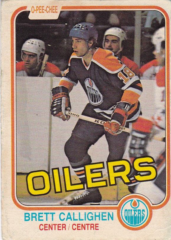 Brett Callighen 1981-82 O-Pee-Chee card #110