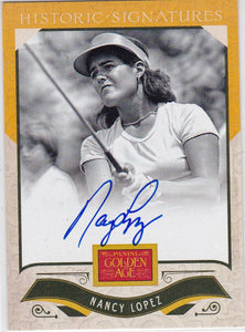Nancy Lopez 2012 Panini Golden Age Historic Signatures Autograph Card NL