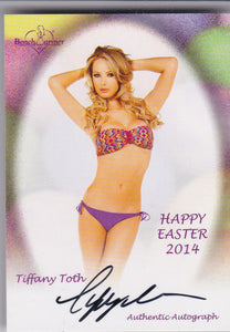 Tiffany Toth Benchwarmer Happy Easter 2014 Autograph card