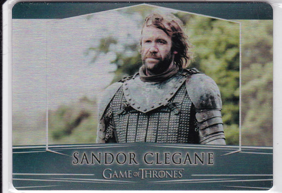 Game Of Thrones Valyrian Steel Metal base card #18 Sandor Clegane