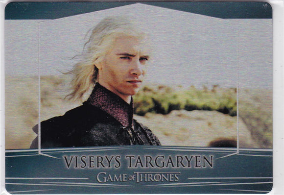 Game Of Thrones Valyrian Steel Metal base card #95 Viserys Targaryen