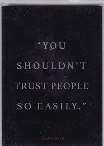 Gotham Season 1 Quotes Insert card Q6 Selina Kyle "You Shouldn't Trust..." Silver Foil