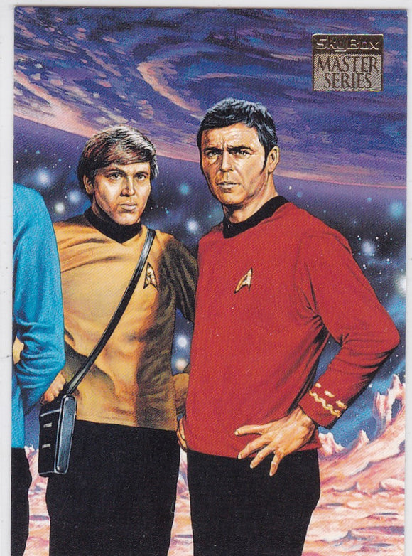 1994 Star Trek Master Series Crew Triptychs Insert card Original Crew F1