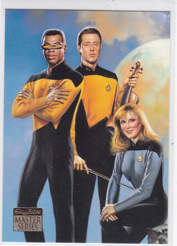 1994 Star Trek Master Series Crew Triptychs Insert card Next Generation Crew F6