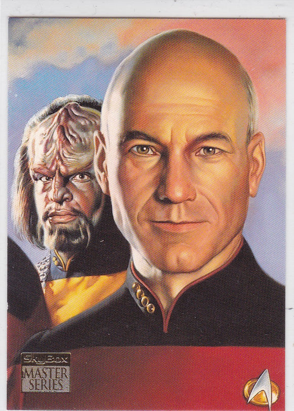 1994 Star Trek Master Series Crew Triptychs Insert card Next Generation Crew F4