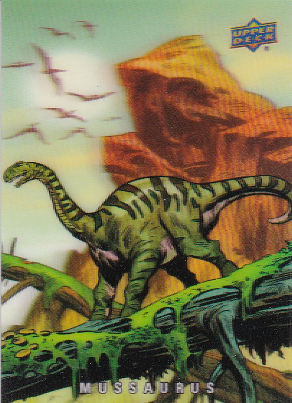2015 UD Dinosaurs 3-D Dinosaurs Herbivore card #15 Mussaurus